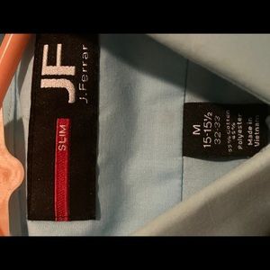 JF slim fit blue collared shirt 15-15.5 32-33
